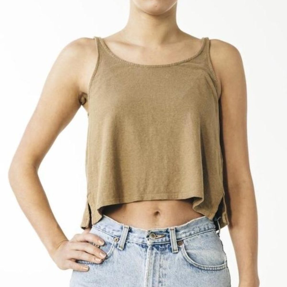 Jungmaven Cropped Hemp Tank Top - Light Pink